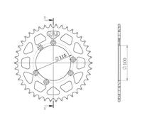CORONA IN ALLUMINIO P520 - Z44 (DIS.93303)