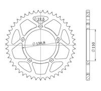 CORONA IN ALLUMINIO P520 - Z45 (DIS.36701)