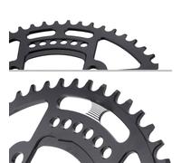 Corona in lega di alluminio 104BCD 44/52T per bici a 8/9/10/11 velocità, design non scanalato, maggiore resistenza alla compressione (44T)