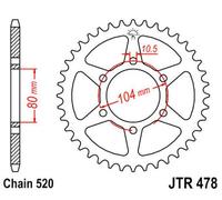 Corona JT Sprocket 42 denti passo 520 specifica ZX-6RR 600 2003 2004