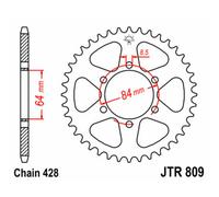 Corona JT Sprockets Acciaio Standard 809-paso 428 per Moto Ricambi Accessori