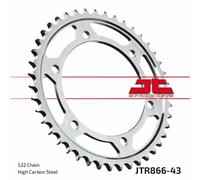 JT Sprockets Corona posteriore JTR866.43 Acciaio Nero 43 denti 163722177