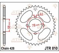 JT SPROCKETS Corona standard in acciaio 810 - 428