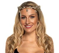 Corona Metallica Con Gioielli Trasparenti Accessorio Costume Adulti
