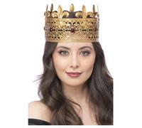 Corona Metallica Gotica Reale Per Vampiri Adulti Re Regina Costume Elegante