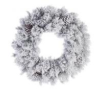 Corona Natale (60cm) ARVES Verde innevato 0936375