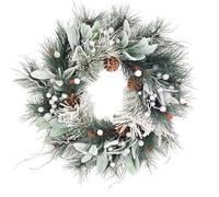 Corona Natalizia - Decorazione Artificiale | Corona Di Natale Da Interno Con Pigne,Per Interno Ed Esterno Fattoria Armadio Cucina Finestra Portico Centrotavola Festa Raduno