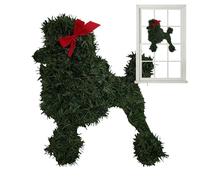 Corona natalizia per cane salsiccia, corona natalizia decorativa - Corona per porta d'inverno per animali artificiali creativi, divertenti decorazioni natalizie per porta d'ingresso, libreria