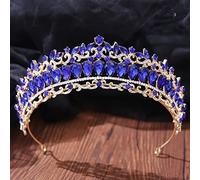 Corona nuziale Corona da regina for donna, corona da sposa in cristallo retrò barocco, diademi, accessori for capelli da sposa, strass, copricapo da spettacolo, diadema, ornamenti for capelli ( Size :