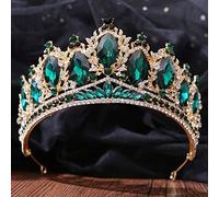 Corona nuziale Corona da Regina for Donna, Diadema di Cristallo Goccia d'Acqua Vintage Barocco Corona da Sposa Copricapo da Sposa Regina Reale Strass Diadema Spettacolo Gioielli for Capelli da Sposa (