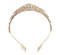 Corona nuziale dorata alla moda bella elegante scintillante corona da principessa per il partito