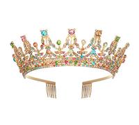 Corona nuziale tiara per sposa corone di cristallo e con pettine strass fascia corona di cristallo e con pettine fascia, One Size, come descritto, come descritto