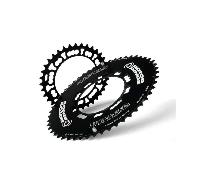 Corona ovale Rotore Q-Ring Aero esterno nero, BCD 52D - BCD 110x5
