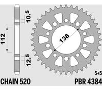 MF3106 - Corona PBR 40 Denti Passo 520 per Honda NC 700/750 X/S dal 2012 al 2021