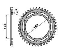 Corona Pbr Acciaio C45 Standard 4400-520 Per Moto Ricambi Accessori Parti