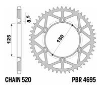 Corona PBR Acciaio ultraligera-520 per Moto Ricambi/Accessori