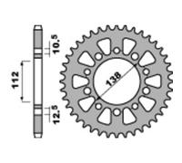Corona Pbr Alluminio Ultra-Light Anodizzato 4384-520 Per Moto Ricambi