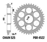 Corona PBR Alluminio Ultra-Light Anodizzato 4522-525 Per Moto Ricambi