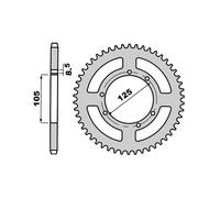 Corona PBR in acciaio Z50 passo 428