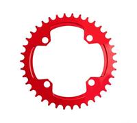 Corona per bicicletta a 38 denti, 104BCD, leggera rossa | Robusta struttura in alluminio, resistente, 34 denti, design leggero, garantisce una durata a lungo termine (rosso 32T)