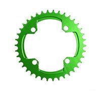 Corona per bicicletta a 38 denti, 104BCD, leggera rossa | Robusta struttura in alluminio, resistente, 34 denti, design leggero, garantisce una durata a lungo termine (verde 40T)