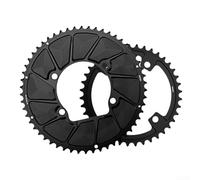 Corona per bicicletta CNC 7075, in alluminio, 110 mm, stretta e larga, velocità singola 50T, 46T, 54T e 58T, per bici da strada pieghevole a 9, 10, 11 e 12 velocità, colore nero (46T)