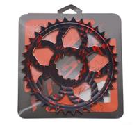 Corona per bicicletta in lega di alluminio 7075, montaggio diretto, 34T/36T, denti larghi e stretti per una maggiore stabilità della catena a più velocità (nero blu 34T)