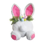 Corona per porta di Pasqua - Simpatica ghirlanda artificiale di coniglietto, decorazione all'aperto, kit corona a tappo, coniglietto ladro pasquale | decorazioni per porte per esterni, casa, interni