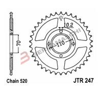 CORONA PER TRASMISSIONE MOTO JT 247 Z36 JTR247.36 36 DENTI 520 HONDA CB 400