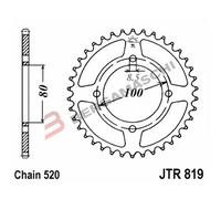 CORONA PER TRASMISSIONE MOTO JT 819 Z37 JTR819.37 37 DENTI ACCIAIO PASSO 520
