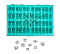 Corona provvisoria preformata dentale primaria molare Metallo Denti in acciaio inossidabile Odontoiatria Materiale ortodontico Strumenti for terapia for bambini e adulti 48 pezzi/scatola