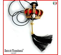 corona reale talismano amuleto gioiello collana pendente pendaglio ciondolo raro