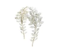 Corona Regina Cerchietti in metallo con foglie di ulivo della dea, copricapo, tiara da sposa, accessori for matrimonio(H silver)