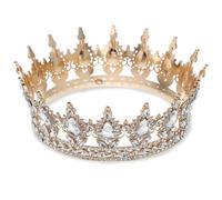 Corona Regina Retrò Corona Compleanno Alla Moda e Versatile Compleanno | Cristallo Bianco Tiara Robusto per Matrimoni Balli Spettacoli per Bambini Festival Parchi a Tema