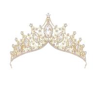 Corona Regina Tiare e corone da regina, diadema con strass for la corona da sposa della principessa, capelli da sposa(Color 1)