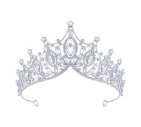 Corona Regina Tiare e corone da regina, diadema con strass for la corona sposa della principessa, capelli(Color 3)
