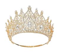 Corona rotonda da donna, regolabile, per concorsi nuziali, diademi per capelli, accessori per capelli da sposa, oro bianco