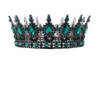 Corona rotonda nuziale nuziale del Rhinestone Tiaras della corona di cerimonia nuziale stampaggio per le regine e il re 4
