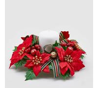 Corona Stella di Natale Rossa con Nastro d23 Edg Cod.685183.400