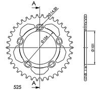 SGR Corona S AL P525-D38 per KTM Superduke 990 R 07/13