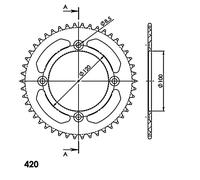 Spedizione Gratuita Corona Supersprox Alluminio Yamaha 420 X 47 Per Moto Ricambi
