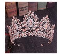 Corona, tiara, regina del ballo corona Quinceanera concorso corona Principessa corona Rinetone Cristallo CRUDAL Crown Tiaras for Women (Rose Gold Crown)