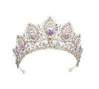Corona Vintage Grande Diadema Sposa Corone Per Le Donne Tiaras Abito Da Sposa Corona Gioielli Dei Capelli Principessa Compleanno Copricapo AB Colori