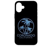Coronado, California Beach, San Diego, stile retrò, stile vintage, Cali Surf Custodia per iPhone 16 Plus