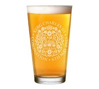 Coronation Emblema King Charles III Pinta Bicchiere Shaker Craft Birra Souvenir