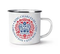 Coronation Emblema King Charles III Smalto Tazza Re Magi Commemorativa Souvenir