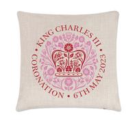 Coronation Emblema Rosa King Charles III Copricuscino Re Magi Souvenir Regalo