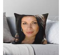 Coronation Street, federa quadrata con stampa di Carla Connor Alison, in poliestere e velluto, con cerniera, decorativa, per letto