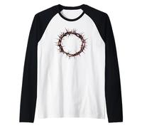Coronazione di Spine Gesù Cristo Via Crucis Nuovo Testamento Maglia con Maniche Raglan