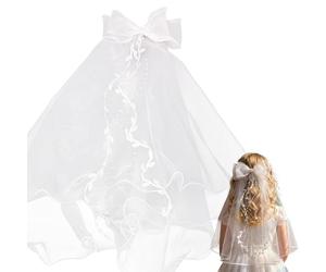 Coroncina Comunione Bambina,Accessori Capelli Bambina Bianco Con Perla,Regali Per La Prima Comunione Per Cresima,Battesimo Damigella d'Onore (Pettine per capelli)